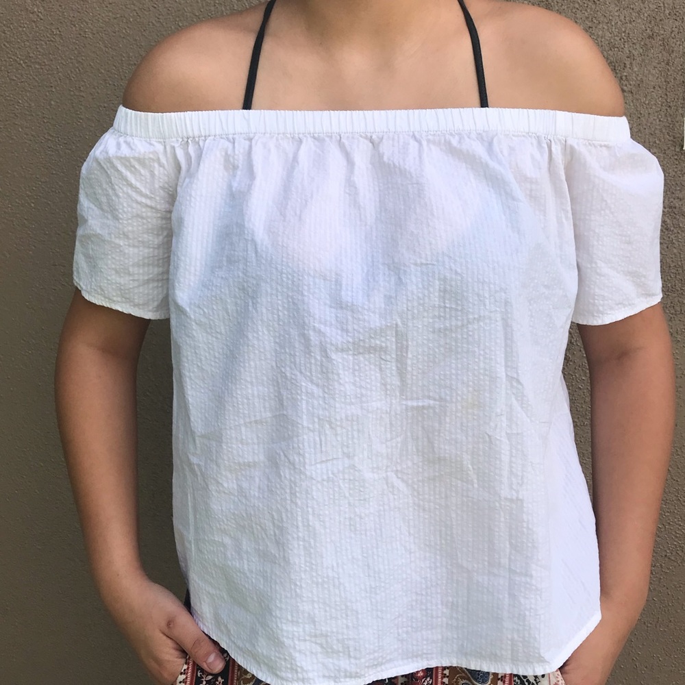 White Off the Shoulder Top